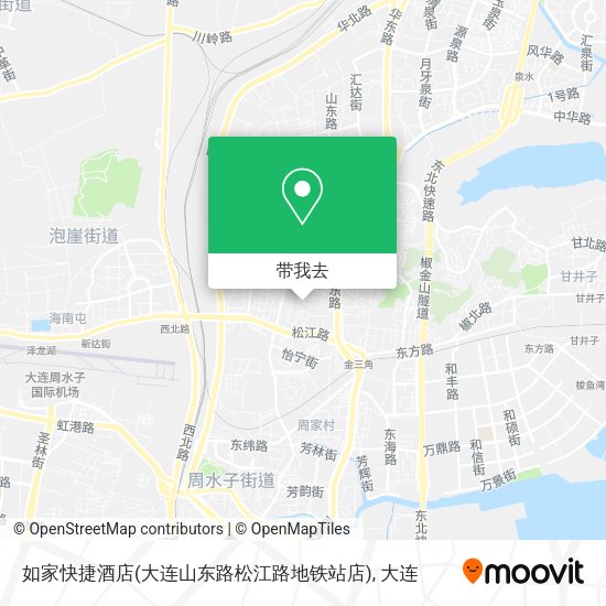 如家快捷酒店(大连山东路松江路地铁站店)地图