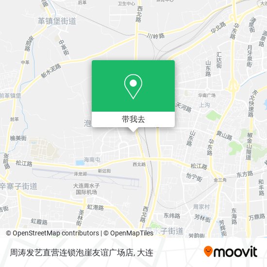 周涛发艺直营连锁泡崖友谊广场店地图