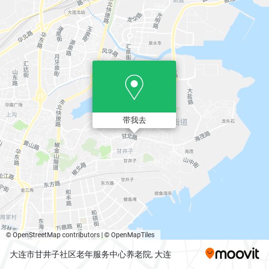 大连市甘井子社区老年服务中心养老院地图