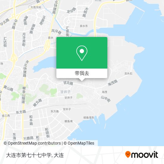 大连市第七十七中学地图