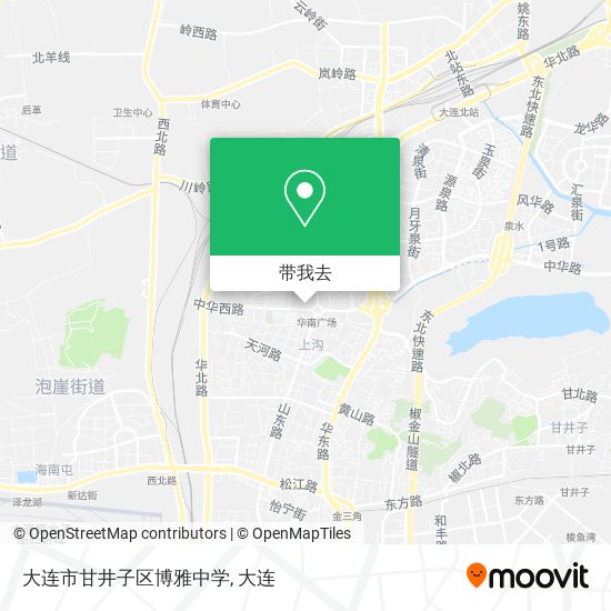 大连市甘井子区博雅中学地图