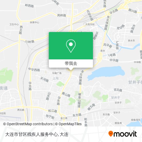 大连市甘区残疾人服务中心地图
