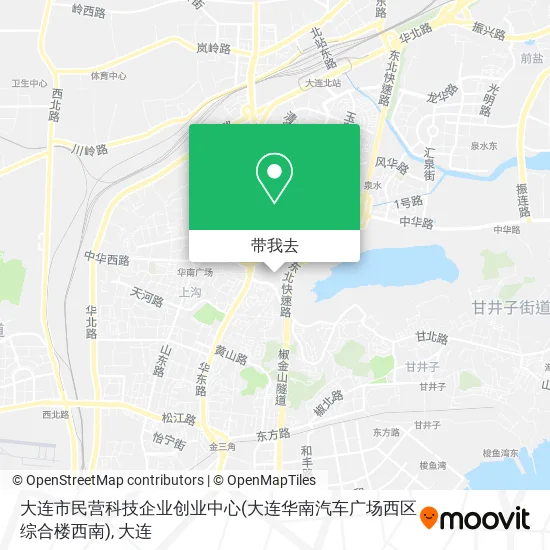 大连市民营科技企业创业中心(大连华南汽车广场西区综合楼西南)地图