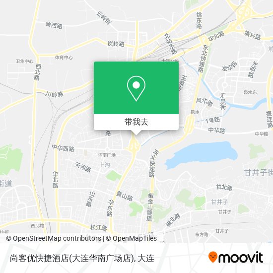 尚客优快捷酒店(大连华南广场店)地图