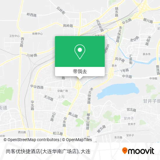 尚客优快捷酒店(大连华南广场店)地图
