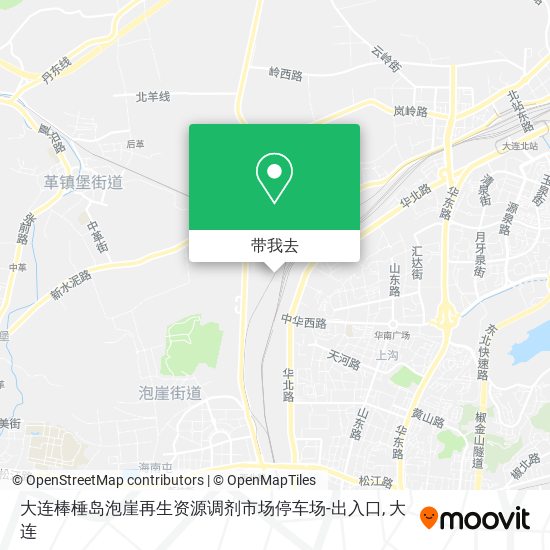 大连棒棰岛泡崖再生资源调剂市场停车场-出入口地图