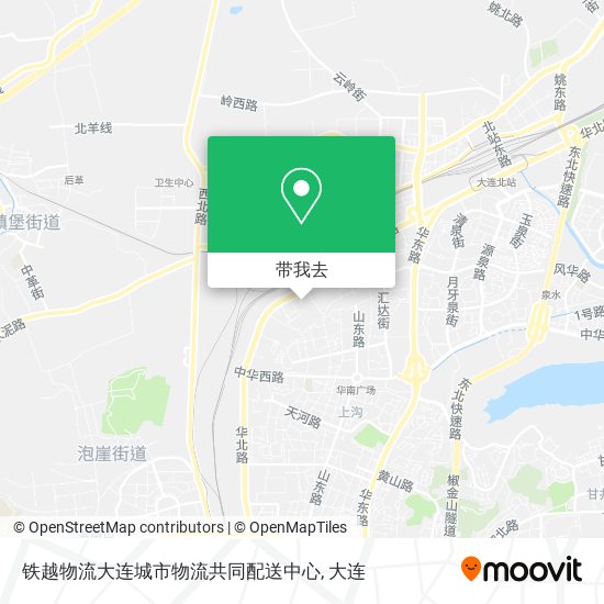 铁越物流大连城市物流共同配送中心地图