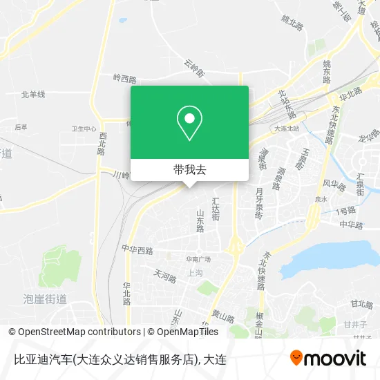 比亚迪汽车(大连众义达销售服务店)地图