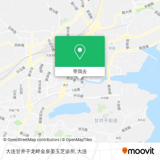 大连甘井子龙畔金泉姜玉芝诊所地图