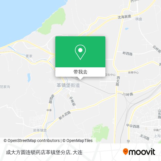 成大方圆连锁药店革镇堡分店地图