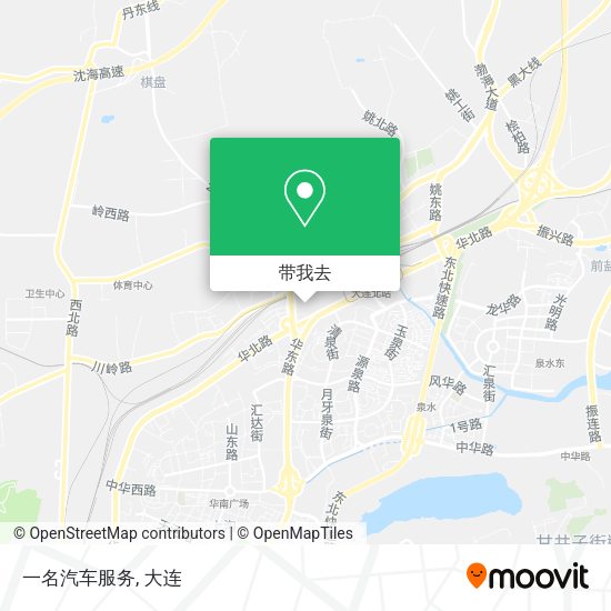 一名汽车服务地图