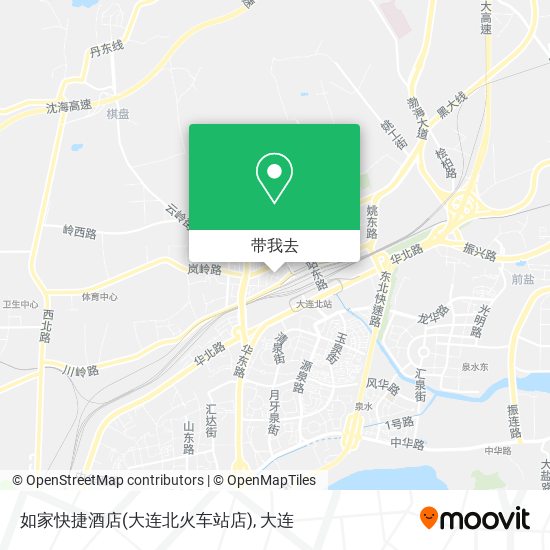 如家快捷酒店(大连北火车站店)地图