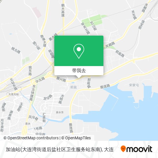加油站(大连湾街道后盐社区卫生服务站东南)地图