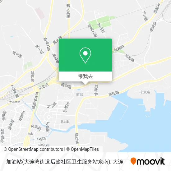 加油站(大连湾街道后盐社区卫生服务站东南)地图
