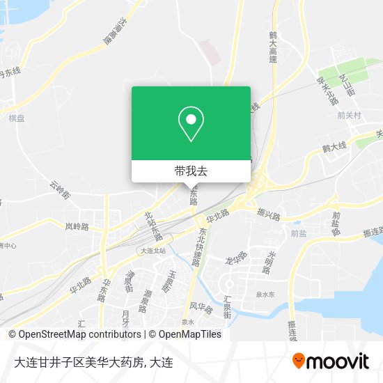 大连甘井子区美华大药房地图