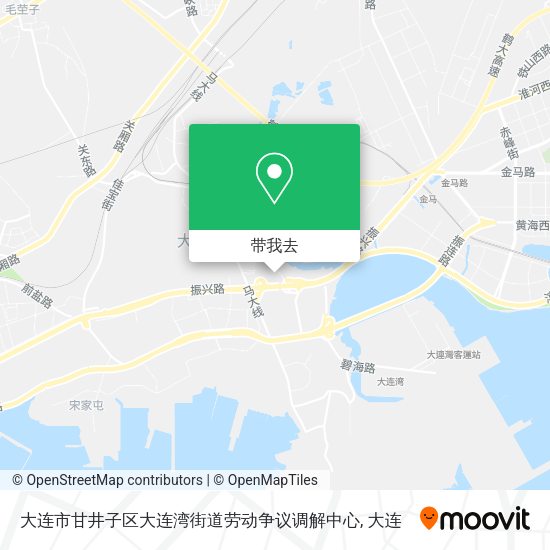 大连市甘井子区大连湾街道劳动争议调解中心地图