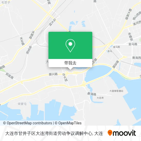 大连市甘井子区大连湾街道劳动争议调解中心地图