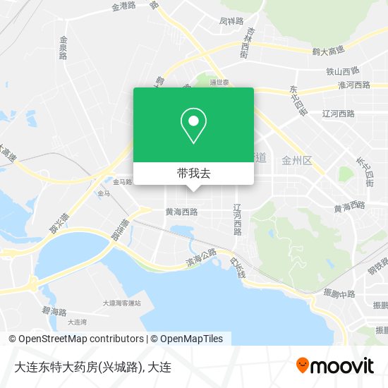 大连东特大药房(兴城路)地图