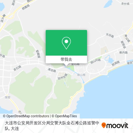 大连市公安局开发区分局交警大队金石滩公路巡警中队地图