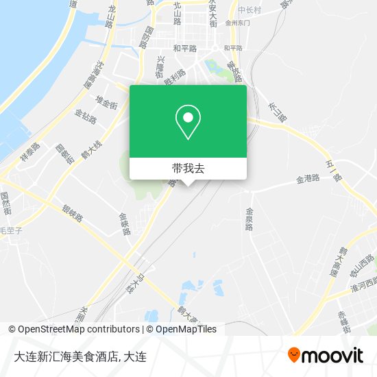 大连新汇海美食酒店地图