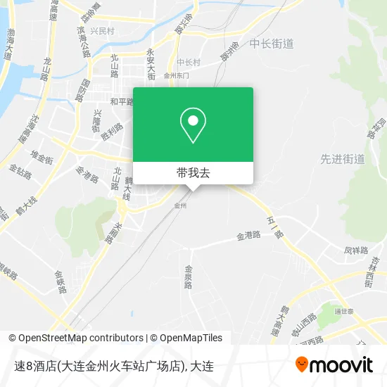 速8酒店(大连金州火车站广场店)地图