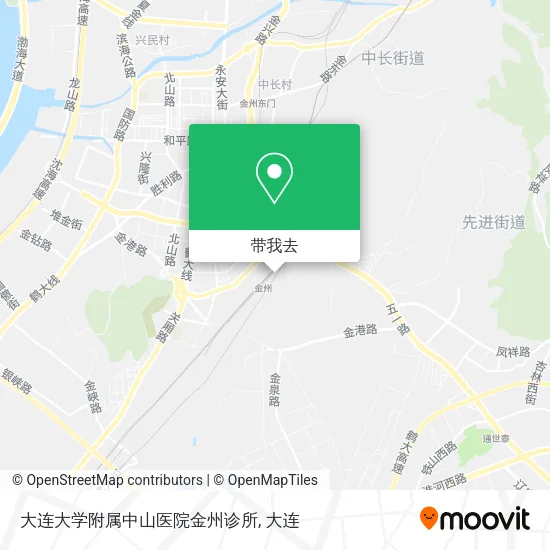 大连大学附属中山医院金州诊所地图