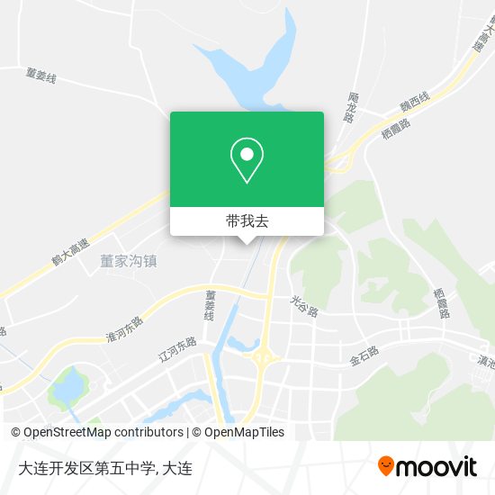 大连开发区第五中学地图