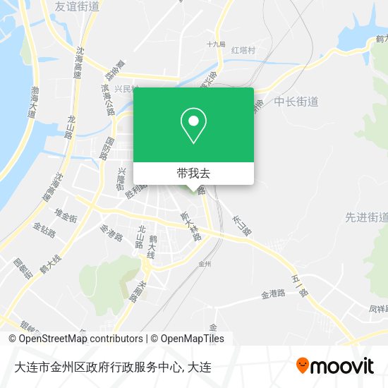 大连市金州区政府行政服务中心地图