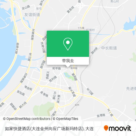 如家快捷酒店(大连金州向应广场新玛特店)地图