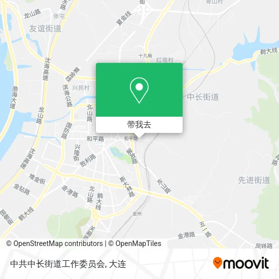 中共中长街道工作委员会地图