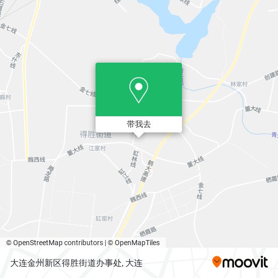 大连金州新区得胜街道办事处地图