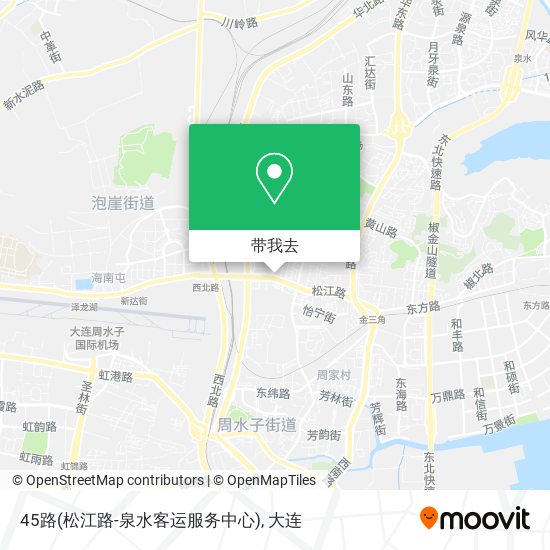 45路(松江路-泉水客运服务中心)地图