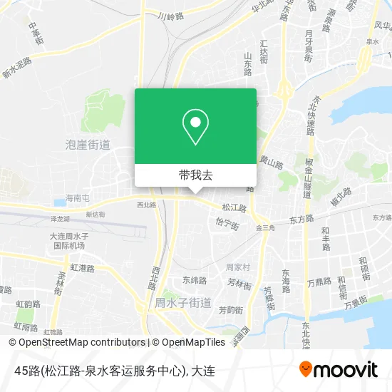 45路(松江路-泉水客运服务中心)地图