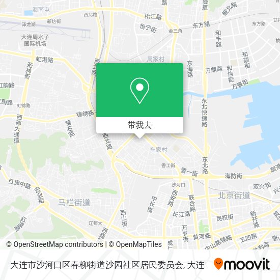 大连市沙河口区春柳街道沙园社区居民委员会地图