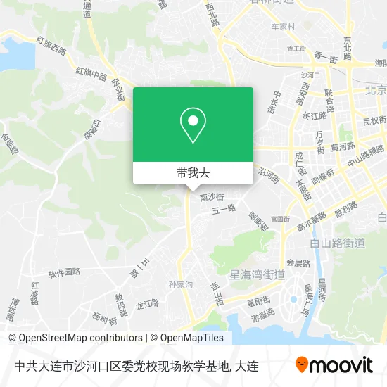 中共大连市沙河口区委党校现场教学基地地图