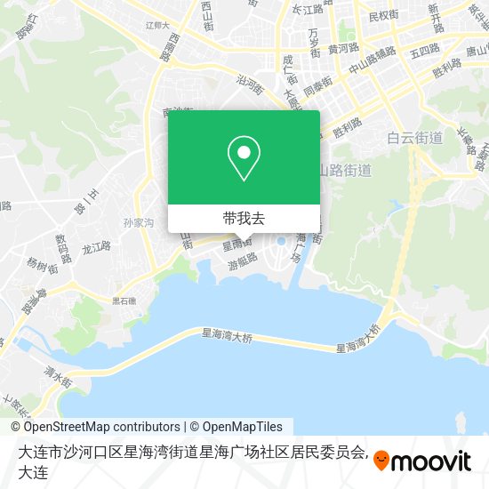 大连市沙河口区星海湾街道星海广场社区居民委员会地图