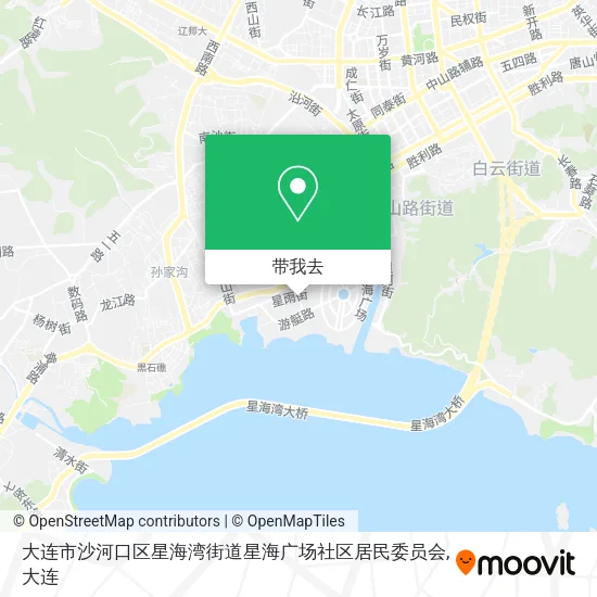 大连市沙河口区星海湾街道星海广场社区居民委员会地图