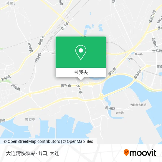 大连湾快轨站-出口地图