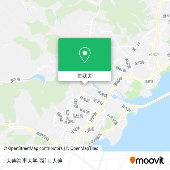 大连海事大学-西门地图