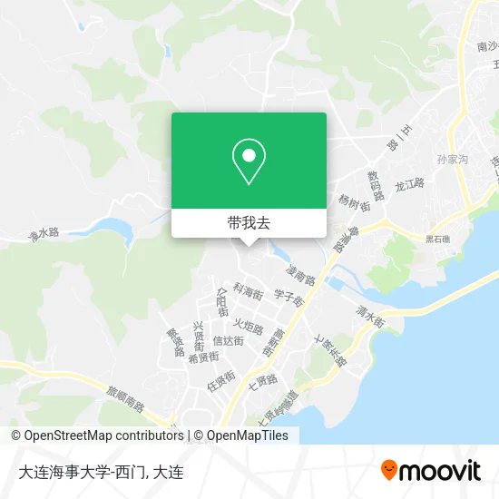 大连海事大学-西门地图