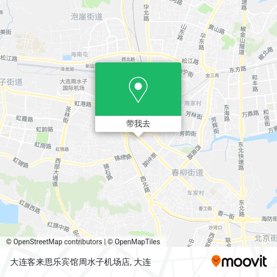 大连客来思乐宾馆周水子机场店地图