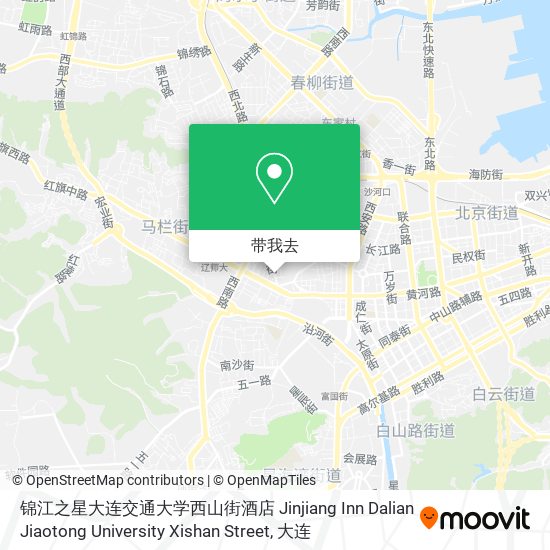 锦江之星大连交通大学西山街酒店 Jinjiang Inn Dalian Jiaotong University Xishan Street地图