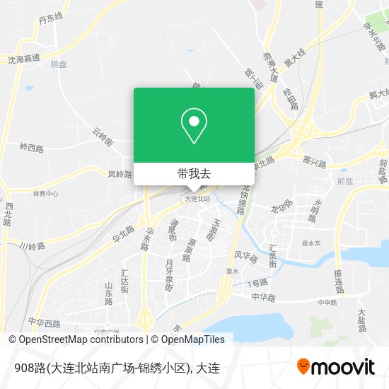 908路(大连北站南广场-锦绣小区)地图