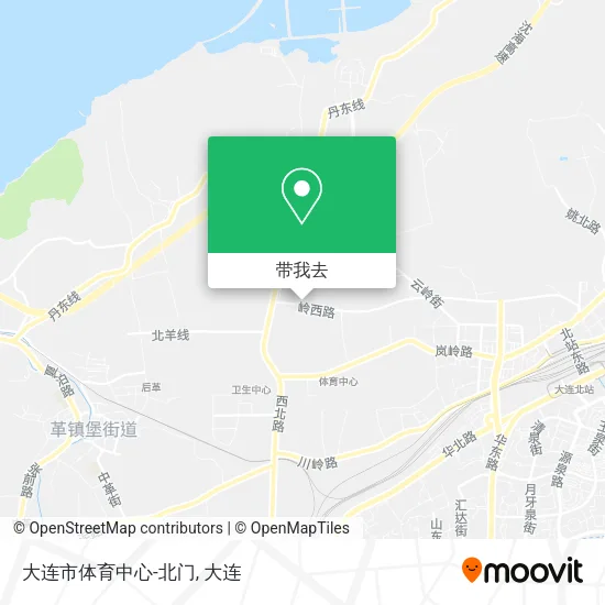 大连市体育中心-北门地图