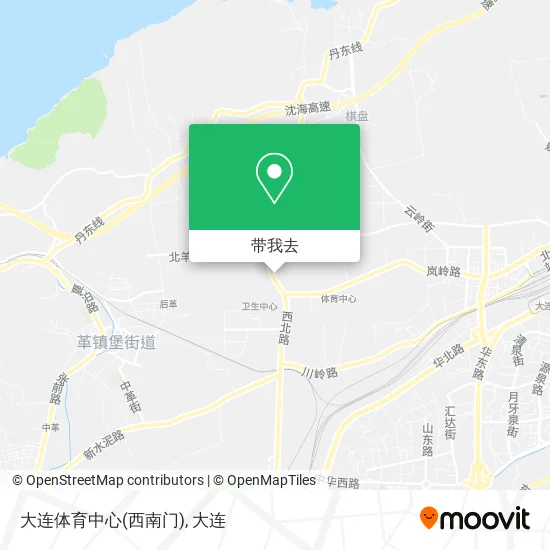 大连体育中心(西南门)地图