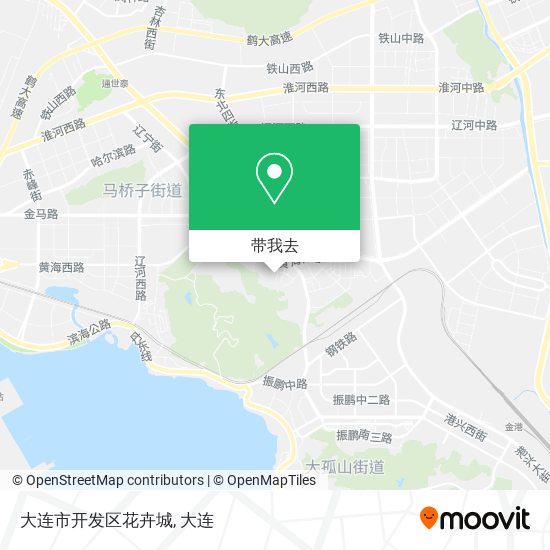 大连市开发区花卉城地图