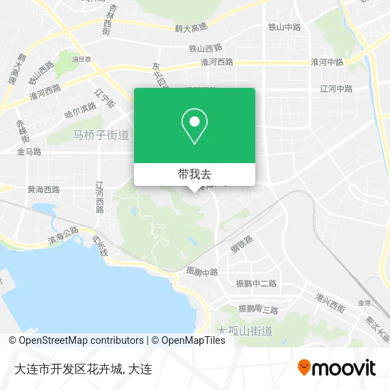 大连市开发区花卉城地图