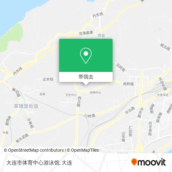 大连市体育中心游泳馆地图