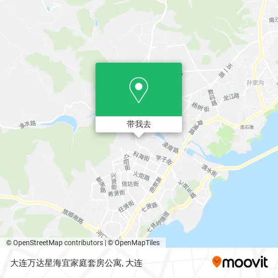 大连万达星海宜家庭套房公寓地图