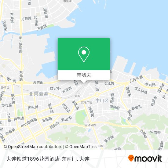 大连铁道1896花园酒店-东南门地图